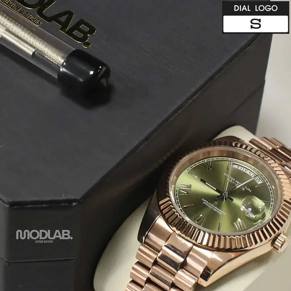 Seikojust | Daydate Rose Gold Olive Green