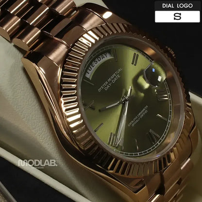 Seikojust | Daydate Rose Gold Olive Green