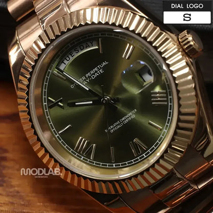 Seikojust | Daydate Rose Gold Olive Green