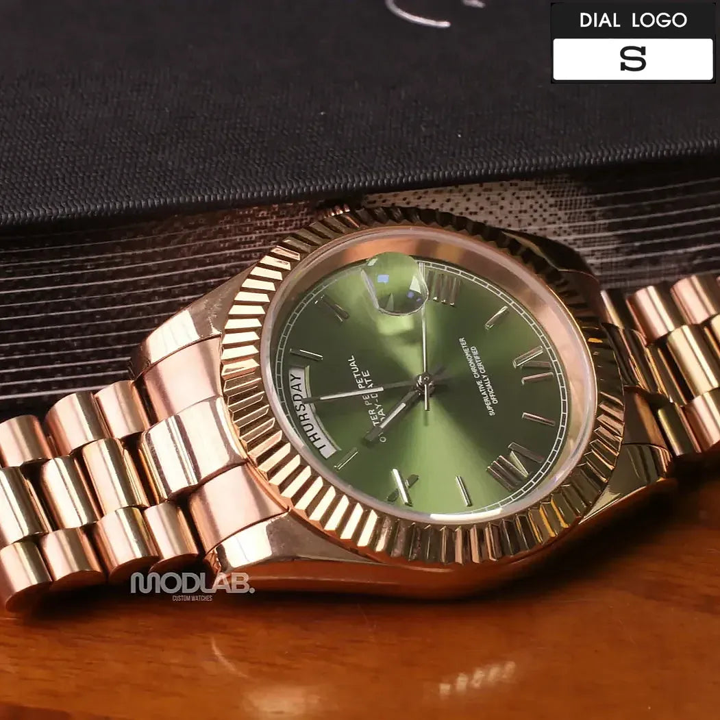 Seikojust | Daydate Rose Gold Olive Green