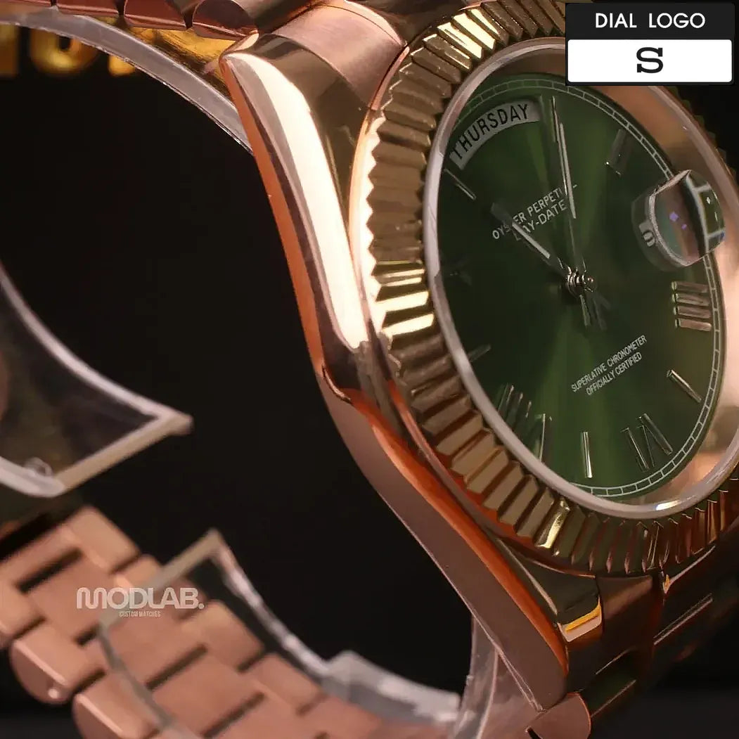 Seikojust | Daydate Rose Gold Olive Green